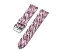ACTINPANT 1 Stück Canvas-Uhrenarmband, Vintage-Lederarmband, 18 mm, 20, 22, for Galaxy Watch 7/6/5/4, Herren- und Damenarmband(Red,18mm)