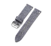 ACTINPANT 1 Stück Canvas-Uhrenarmband, Vintage-Lederarmband, 18 mm, 20, 22, for Galaxy Watch 7/6/5/4, Herren- und Damenarmband(Blue,20mm)