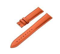 ACTINPANT 1 Stück FKM-Lederarmband, 18 mm/19 mm Basisbreite, passend for Uhrenarmbänder Aller Marken(Orange No Buckle,18mmx16mm)
