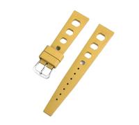 ACTINPANT 1 Stück Fluorkautschuk-Uhrenarmband 20 mm 22 mit Schnellverschluss for Herren-Taucheruhren(FKM-Yellow,22mm)