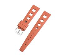 ACTINPANT 1 Stück Fluorkautschuk-Uhrenarmband 20 mm 22 mit Schnellverschluss for Herren-Taucheruhren(FKM-Orange,22mm)