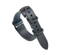 ACTINPANT 1 Stück handgefertigtes Retro-Uhrenarmband aus Rindsleder, 20 mm, 22, 24, blau, braun, grün(Dark Blue-B Buckle,24mm)