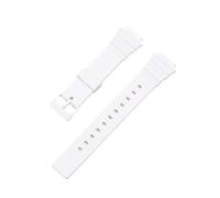 ACTINPANT 1 Stück Harzarmband for MRW-200H 18 mm Herrenuhr, Sport, wasserdicht, schwarz-weiß, Ersatzzubehör(White)