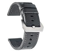 ACTINPANT 1 Stück Lederarmband for Uhren im Retro-Vintage-Stil, handgefertigt aus Rindsleder, for Damen und Herren, 20, 22, 24, 26 mm(128BLK,24mm)