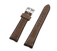 ACTINPANT 1 Stück Retro-Uhrenarmband aus nassgewachstem Canvas, 21 mm, 22, 24, Grau, Blau, Braun, Grün, Denim-Armband, Ersatzarmband mit Schnellverschluss(Dark Brown,22mm L-130 90mm)