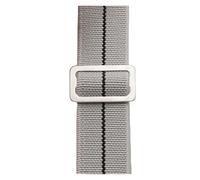 ACTINPANT 1 Stück Uhrenarmband 18 mm 20 22 Armband Schwarz Silber Gold Schnalle Textilarmband(Gray-Black Line,18mm Silver Buckle)