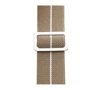 ACTINPANT 1 Stück Uhrenarmband 18 mm 20 22 Armband Schwarz Silber Gold Schnalle Textilarmband(Khaki-White Line,22mm Gold Buckle)