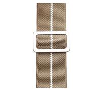 ACTINPANT 1 Stück Uhrenarmband 18 mm 20 22 Armband Schwarz Silber Gold Schnalle Textilarmband(Khaki-White Line,18mm Black Buckle)