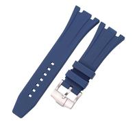ACTINPANT 1 Stück Uhrenarmband 27 mm, blau-schwarz, wasserdicht, weich, Zubehör for Herrenuhren(Blue)
