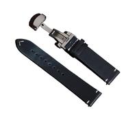 ACTINPANT 1 Stück Uhrenarmband aus echtem, geöltem Leder mit Faltschließe, 18/19/21/20/22/24 mm, passend for GT4/GT3 (genähtes Armband)(Dark Blue,20mm)