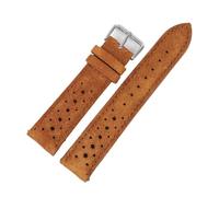 ACTINPANT 1 Stück Vintage-Wildlederarmband for 18 mm, 19, 20, 21, 22 und 24 Uhrenarmbänder, porös, atmungsaktiv, mit Schnellverschluss(Brown,24mm)