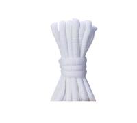 ACTINPANT 2 Stück Basketball-Oval-Schnürsenkel, Halbrunde Schnürsenkel, Die Ohne Verblassen Der for Männer Und Frauen Laufen, 100/120/140/160/180 Cm(White,100cm)
