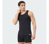 Adidas Herren Unterhemden (Tank Top) Active Flex Cotton 2er Pack ärmellos einfarbig Schwarz S