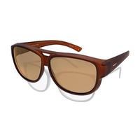 ActiveSol Design ÜBERZIEH-SONNENBRILLE | Flieger Brille | Sonnen-Überbrille UV400 Schutz | polarisiert | 24 Gramm (Brown)