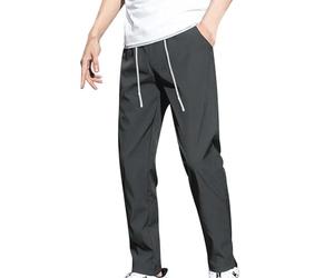 Activewear-Hose für Herren - solide Trainingshose, Stretch-Sweathose, normale Passform, Kordelzug, lässige Laufhose, Jogger, gerade, flache Vorderseite, Business-Anzug, Hose, Arbeitskleid, Hose,
