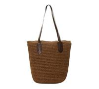 Acunny Stroh Handtasche Damen Große, Strohtasche Umhängetasche Reißverschluss Umhängetasche Strohtasche Korbtaschen Für Reisen Urlaub, Arbeit, Outdoor, Shopper
