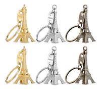 ACYDSR 6 Stück Eiffelturm Schlüsselanhänger, Eiffelturm Schlüsselanhänger Mini, Französische Souvenirs Geschenke für Geldbörse, Auto und Partygeschenke