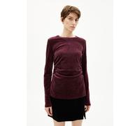 ADAAJA LORA VELVET | Longsleeve aus Bio-Baumwoll Mix - rot (L)