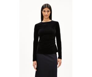 ADAAJA LORA VELVET | Longsleeve aus Bio-Baumwoll Mix - schwarz (XS)