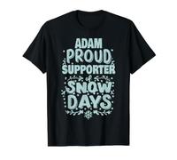 Adam, Unterstützer von Snow Days, Adam, Weihnachten, Winterferien Preisgünstiges Grafik-T-Shirt, Herren, Schwarz, S