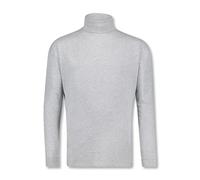ADAMO Basic Shirt Rollkragen Herren Langarm grau meliert bis Übergröße 12XL, Größe:8XL
