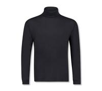 ADAMO Basic Shirt Rollkragen Herren Langarm schwarz ergröße 12XL, Größe:7XL