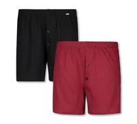 ADAMO Boxershorts Herren in Übergrößen bis 20, schwarz | weinrot gestreift SIZE,10|12|14|16|18|20|8|9