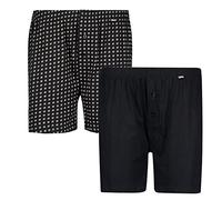 ADAMO Boxershorts Dean | Herren Boxershorts I Männer Shorts | Boxershorts Men | Shorts Herren I Herrenunterwäsche I 100% Baumwolle 2er Pack in schwarz Übergrößen 8-32 / XXL-18XL, Größe:9