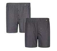 ADAMO Boxershorts Dean | Herren Boxershorts I Männer Shorts | Boxershorts Men | Shorts Herren I Herrenunterwäsche I 100% Baumwolle 2er Pack in anthrazit Übergrößen 8-32 / XXL-18XL, Größe:32