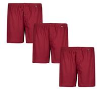ADAMO Boxershorts James | Herren Boxershorts I Männer Shorts | Boxershorts Men | Shorts Herren I Herrenunterwäsche I 100% Baumwolle 3er Pack in Übergrößen 8-20 / XXL-8XL, Größe:6XL, Farbe:590 Weinrot