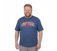 ADAMO Comfort Fit Motivshirt Kurzarm Herren in großen Größen bis 14XL, Größe:12XL, Farbe:Admiral