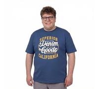 ADAMO Comfort Fit Motivshirt Kurzarm Herren in großen Größen bis 14XL, Größe:5XL, Farbe:Admiral