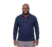 ADAMO Dunkelblau Herren Langarm- Poloshirt in Pique-Qualität Serie Peter Übergröße 12XL, Größe:9XL