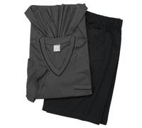ADAMO Gustav Schlafanzug, kurz, gestreift, Grau, grau, 3XL