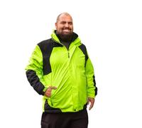 ADAMO Herren 3in1 Jacke Übergrößen 2XL bis 14XL, Größe:14XL, Farbe:Neongelb