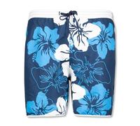 ADAMO Herren Badebermuda geblümt Übergrößen bis 12XL Serie 'Elmar' Navy, Größe:XXL