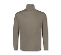 ADAMO Herren Basic Shirt Langarm Khaki mit Rollkragen bis Übergröße 12XL, Größe:XXL