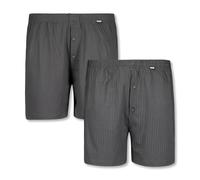 ADAMO Herren Boxershorts David 2er Pack, 100% Baumwolle, Anthrazit, Größe 20 I Herren Unterhosen in Übergröße I Männer Unterhosen mit Komfortbund