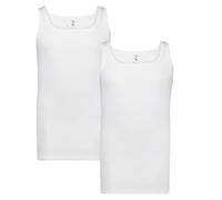 ADAMO Herren Feinripp Unterhemd 2er Pack Übergrößen 2XL-8XL, Größe:16, Farbe:Weiß