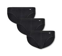 ADAMO Herren-Slips 3er Pack 100% Baumwolle, Schwarz, Größe 12 I Angenehme Herren Unterhosen in Übergröße I Waschmaschinentauglicher Herren Slip