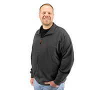 ADAMO Herren Sweatjacke in Übergrößen Serie Kreta 2XL-14XL mit Reißverschluss, Größe:4XL, Farbe:anthrameliert