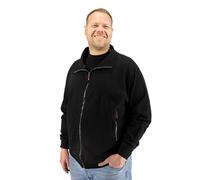 ADAMO Herren Sweatjacke in Übergrößen Serie Kreta 2XL-14XL mit Reißverschluss, Größe:XXL, Farbe:Schwarz