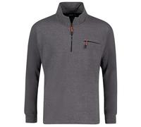 ADAMO Herren Troyer Reißverschluss und Brusttasche Ottoman Rippe Serie Falco Übergrößen 2XL-10XL, Größe:6XL, Farbe:anthrameliert