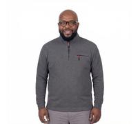 ADAMO Herren Troyer Reißverschluss und Brusttasche Ottoman Rippe Serie Falco Übergrößen 2XL-10XL, Größe:4XL, Farbe:anthrameliert