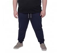 ADAMO Jogginghose lang mit Bündchen und Reißverschluss Serie SYMI für Männer bis Übergröße 14XL, Größe:10XL, Farbe:Dunkelblau