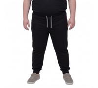 ADAMO Jogginghose lang mit Bündchen und Reißverschluss Serie SYMI für Männer ergröße 14XL, Größe:10XL, Farbe:Schwarz