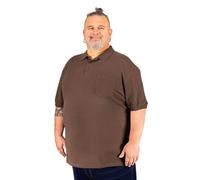 ADAMO Kurzarm Polo Shirt Keno Pique Qualität für Herren in großen Größen bis 10XL, Größe:4XL, Farbe:Braun
