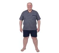 ADAMO Kurzarm Schlafanzug in dunkelblau Übergröße 10XL Test, Größe:7XL