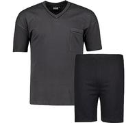 ADAMO Kurzarm Schlafanzug in dunkelgrau der Firma großen Größen bis 10XL, Größe:10XL