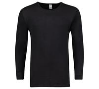 ADAMO Langärmliges Feinripp Unterhemd ROYAL in schwarz Übergröße 20, Größe:12